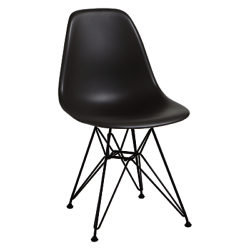 Vitra Eames DSR 43cm Side Chair Grey / Black